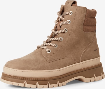 Bottines à lacets Tamaris en marron : devant