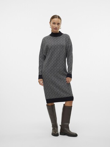 VERO MODA Strikkjole i sort