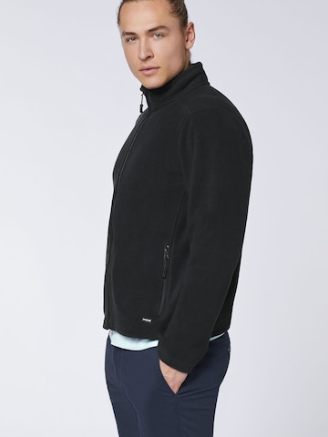 CHIEMSEE Fleece Jacket in Black