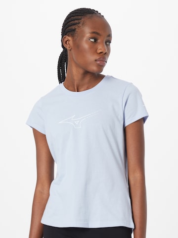 T-shirt fonctionnel MIZUNO en bleu : devant