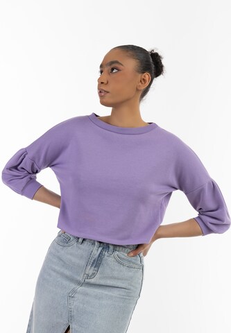 MYMO Sweatshirt in Lila: voorkant