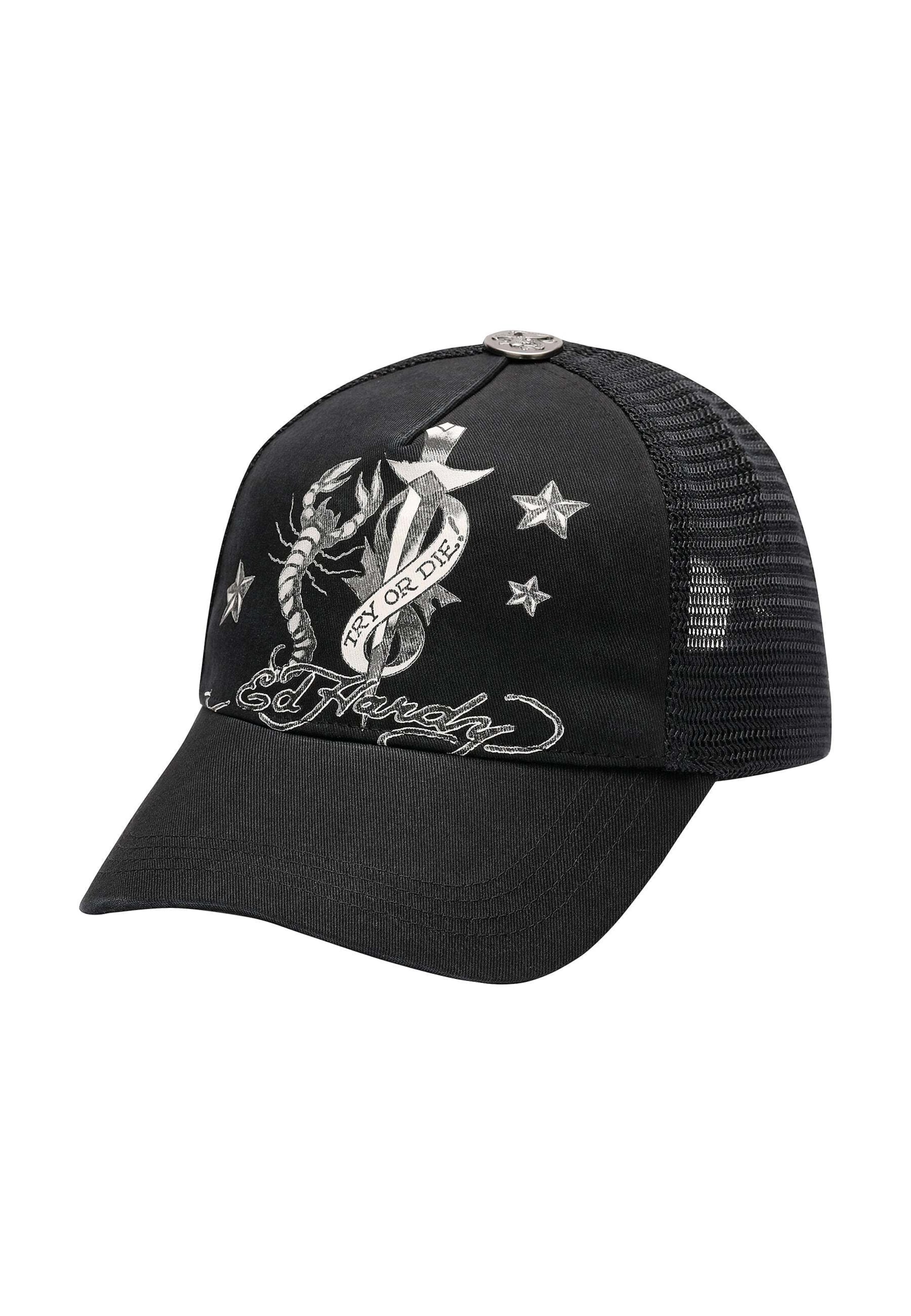 Casquette 'Dagger Scorpion' Ed Hardy en noir : devant