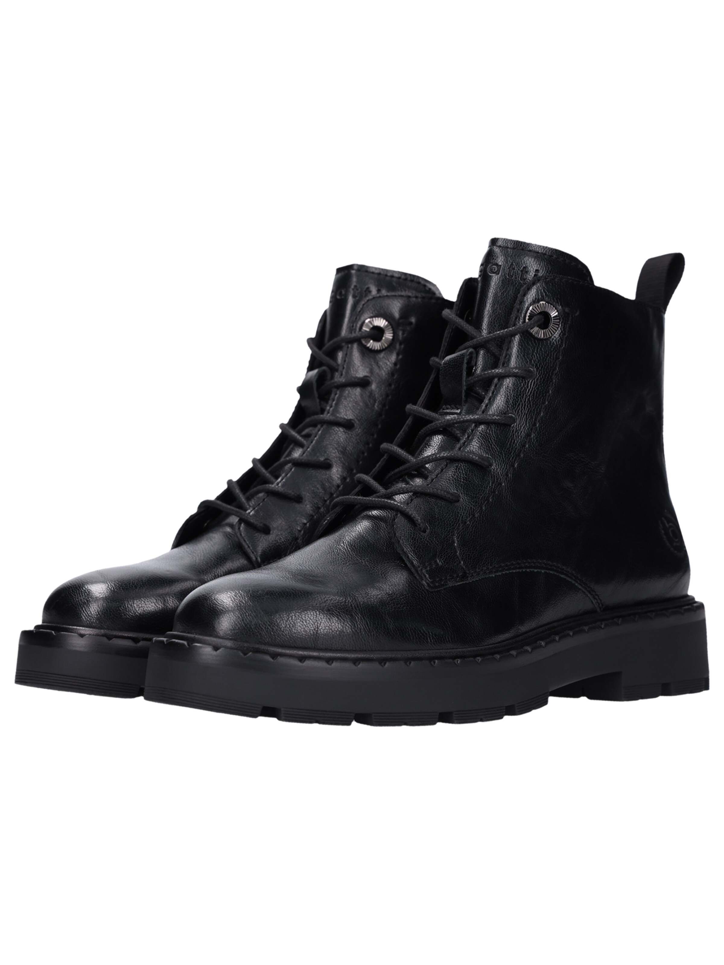 bugatti Lace-Up Ankle Boots in Black