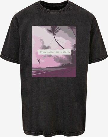 Merchcode Shirt 'Summer - Every Summer Has A Story' in Zwart: voorkant