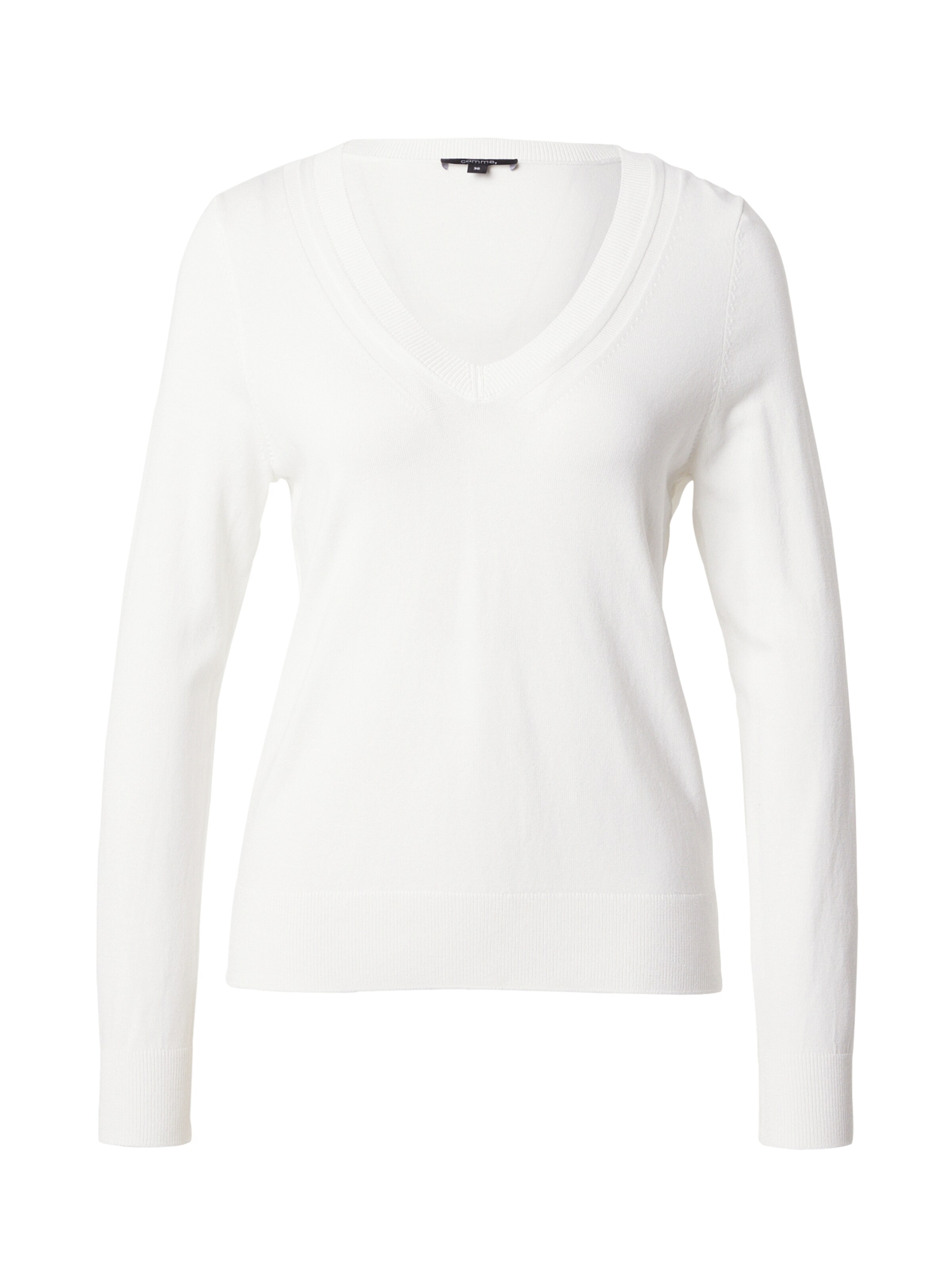 COMMA Trui in Wit: voorkant