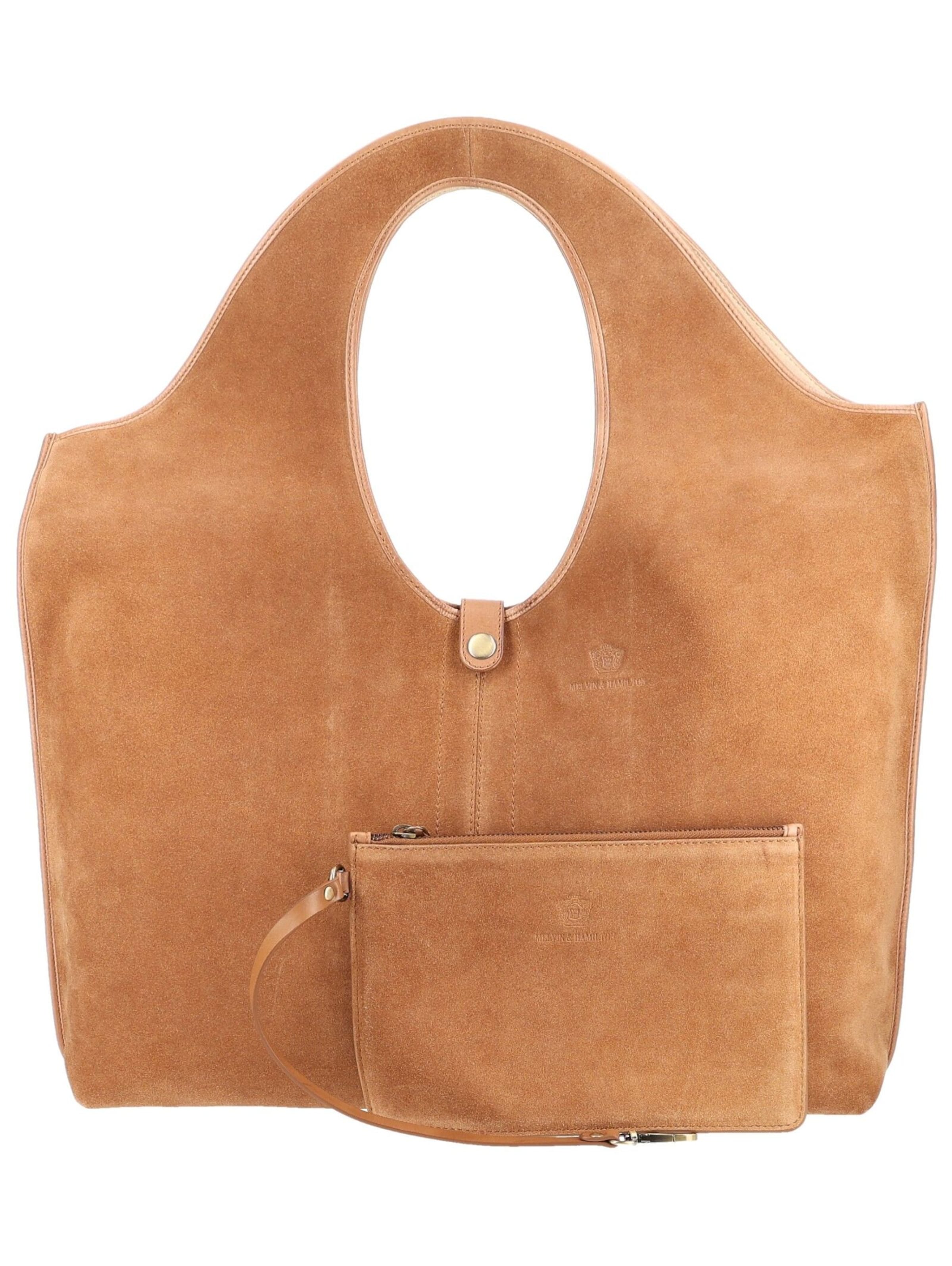 MELVIN & HAMILTON Handbag in Brown: front