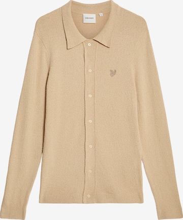 Lyle & Scott Sweatvest in Beige: voorkant