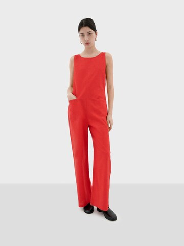 Tuta jumpsuit ' ADRIANA ' di Thinking MU in rosso: frontale