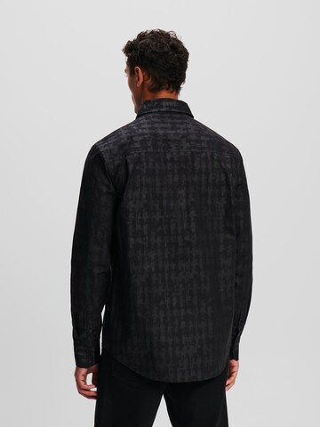 Coupe regular Chemise ' Kameo ' Karl Lagerfeld en noir