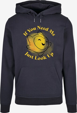 Sweat-shirt 'Wish - If You Need Me Just Look Up' ABSOLUTE CULT en bleu : devant