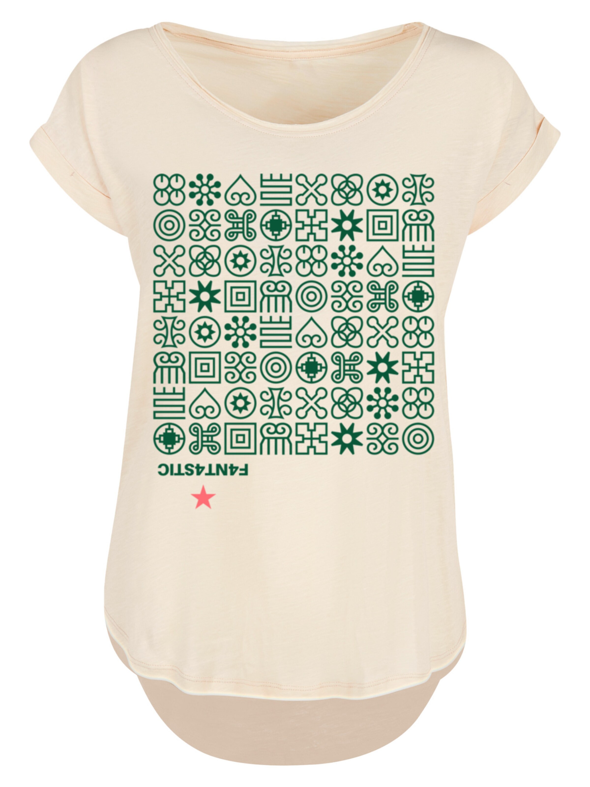 T-shirt F4NT4STIC en beige : devant