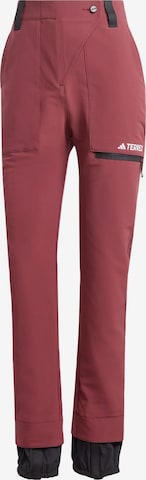 Regular Pantalon outdoor 'Xperior' ADIDAS TERREX en rouge : devant