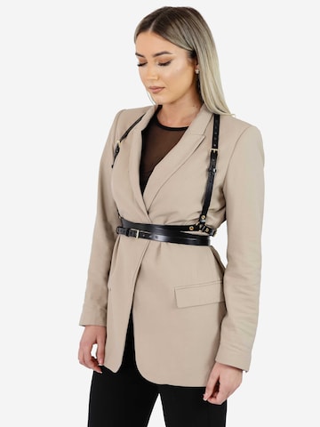 Haute Cuir Bælte 'Slim Double Belt Harness' i sort