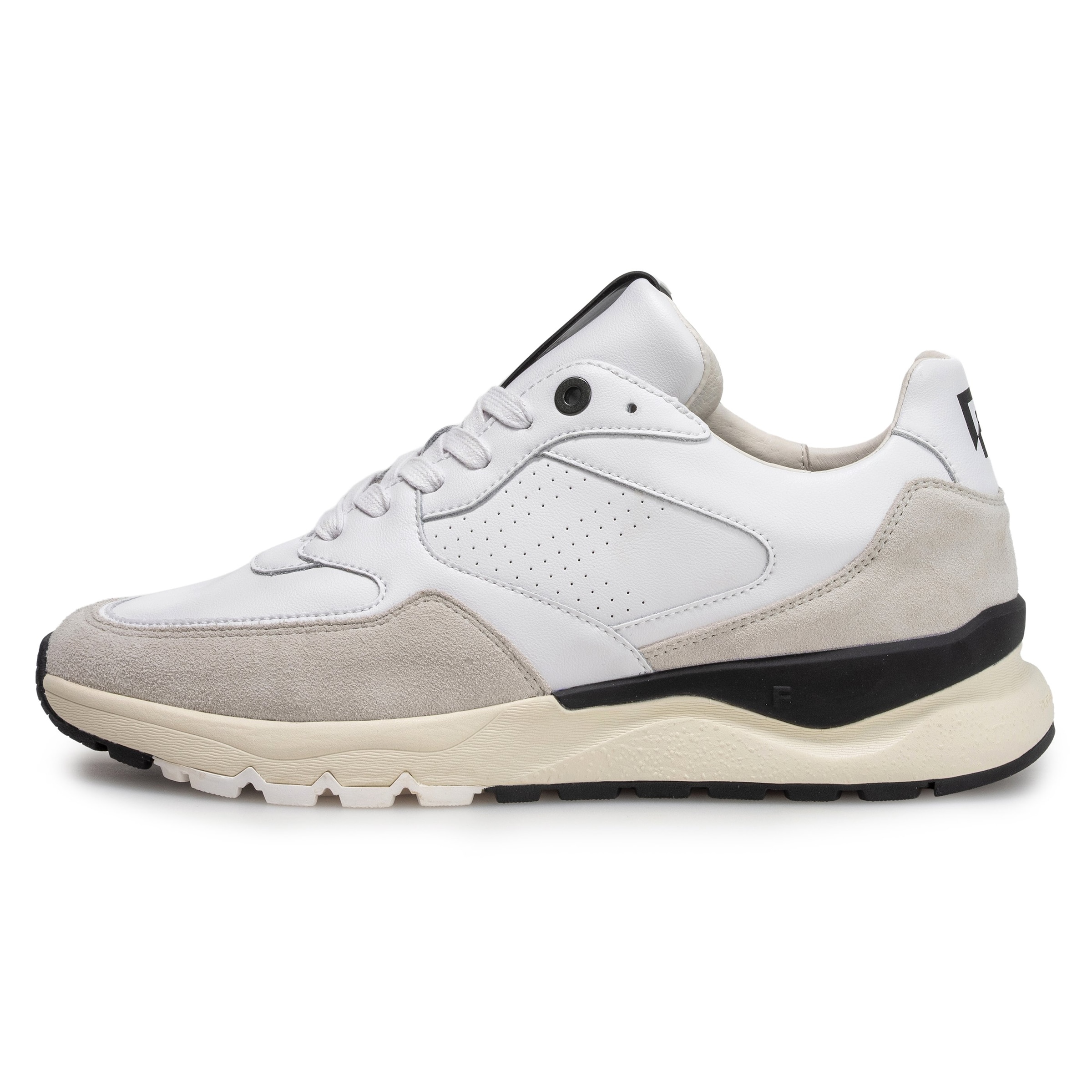 Floris van Bommel Platform trainers in White: front