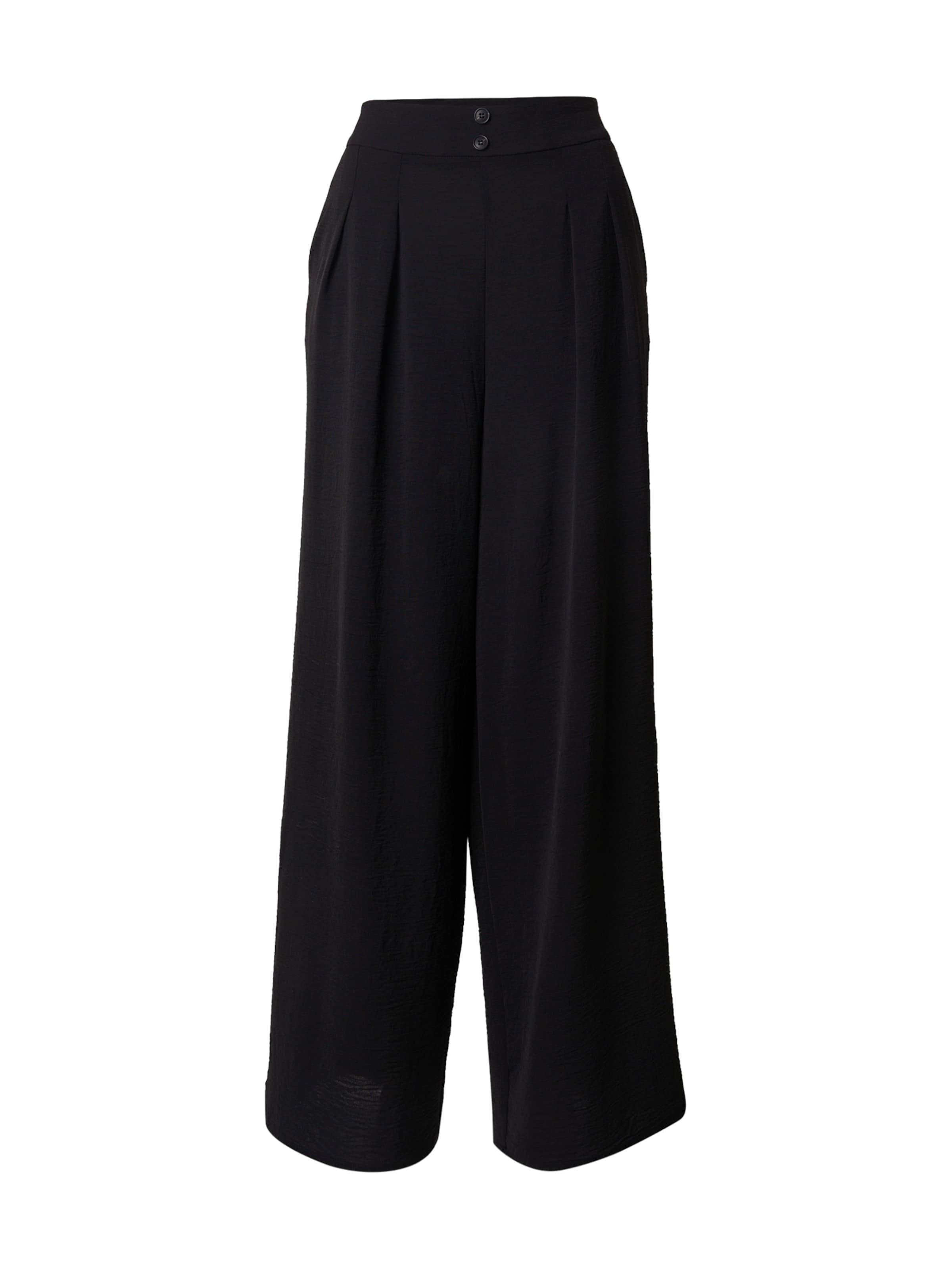 ABOUT YOU Wide Leg Bukser med lægfolder 'Fina' i sort: forside