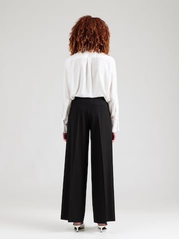 HUGO Wide leg Pleat-front trousers 'Haminde' in Black
