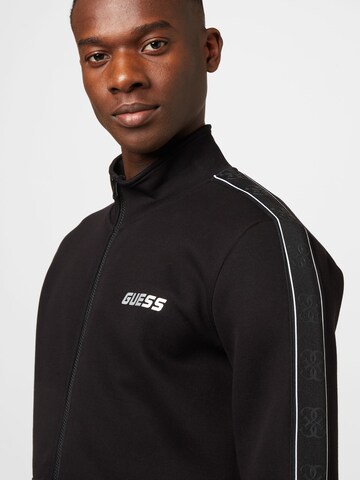 GUESS Athletic Zip-Up Hoodie 'Mickey' in Black