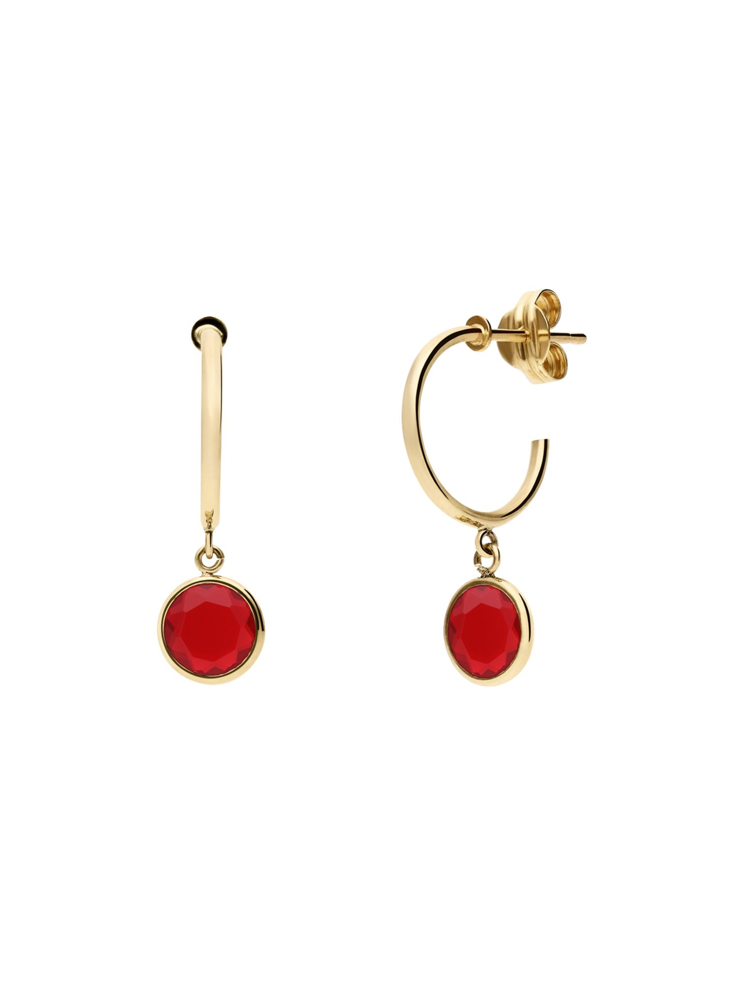 Lucardi Earrings 'Klassisch' in Gold: front
