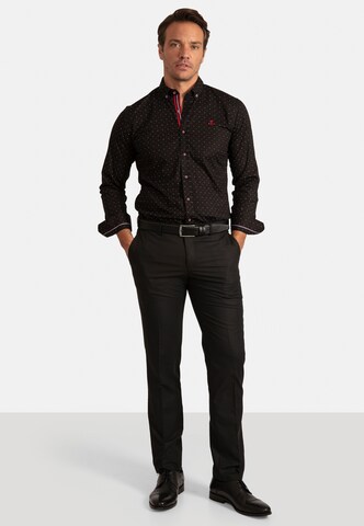 Sir Raymond Tailor Regular Fit Hemd 'Risor' in Schwarz