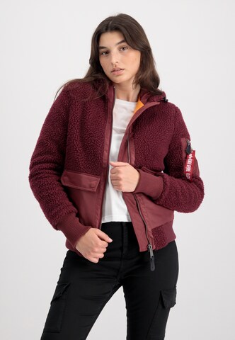 ALPHA INDUSTRIES Fleecejacke in Rot: predná strana