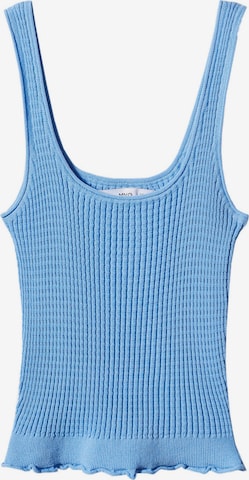 MANGO Knitted Top 'RUFFA' in Blue: front