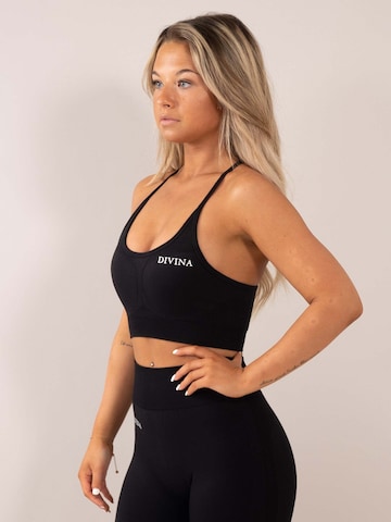 Bustino Reggiseno sportivo 'Four' di Divina in nero