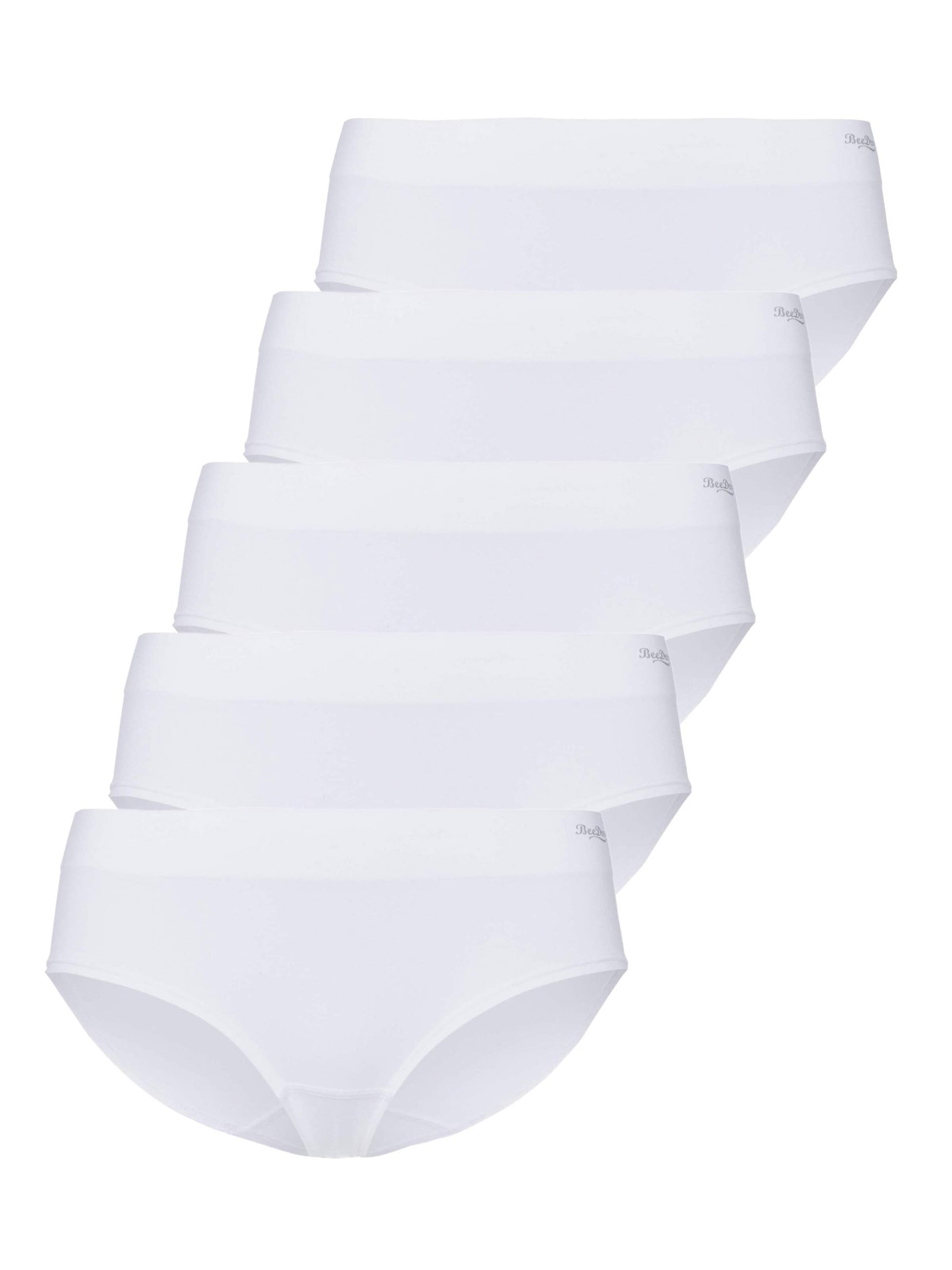 BeeDees Panty 'Slip Comfee Hipster (5-er Pack) Seamless' in White: front