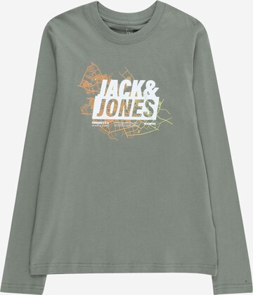 Jack & Jones Junior Μπλουζάκι 'MAP' σε πράσινο: μπροστά