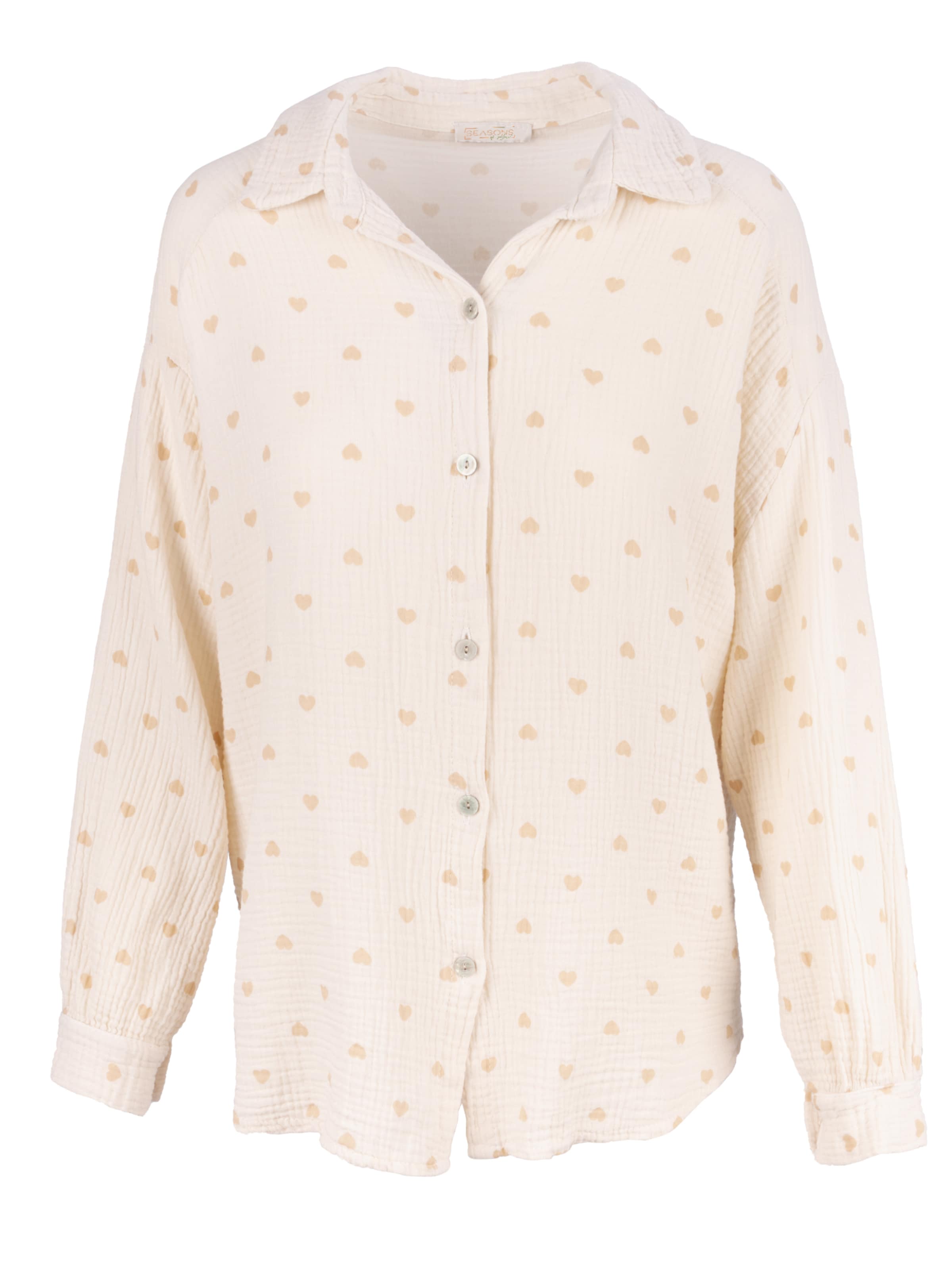 Seasons of April Bluse 'Liya' in Beige: Vorderseite
