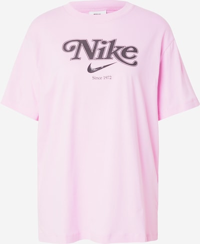 Nike Sportswear Υπερμέγεθες μπλουζάκι σε ρόδινο / μαύρο μελανζέ, Άποψη προϊόντος