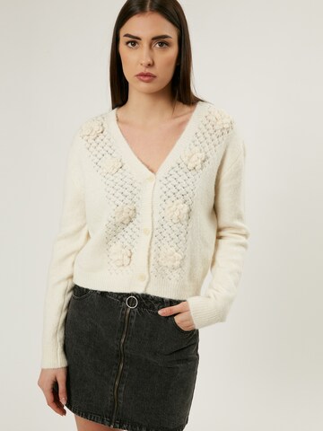 Influencer Knit cardigan in Beige: front