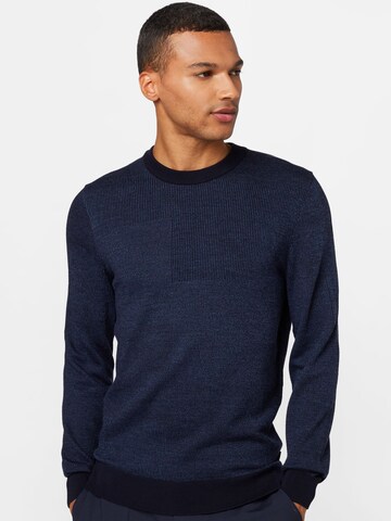 BOSS Sweater 'Leugenio' in Blue: front