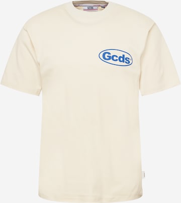 GCDS T-shirt i beige: framsida