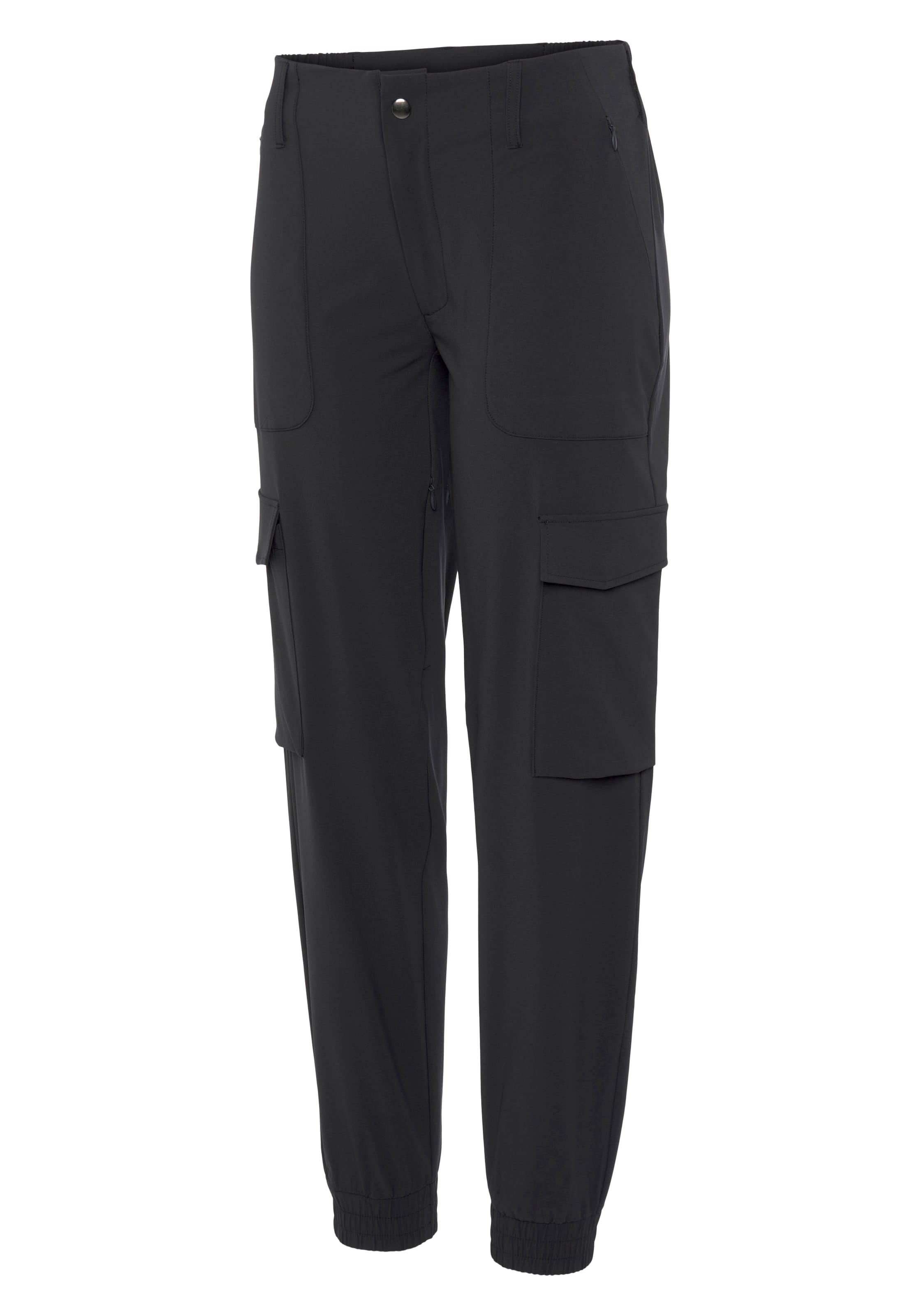 melns VIVANCE Pakapēniski sašaurināts piegriezums Funkcionālas bikses 'Active'