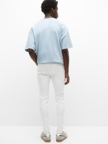 Regular Jean Pull&Bear en blanc