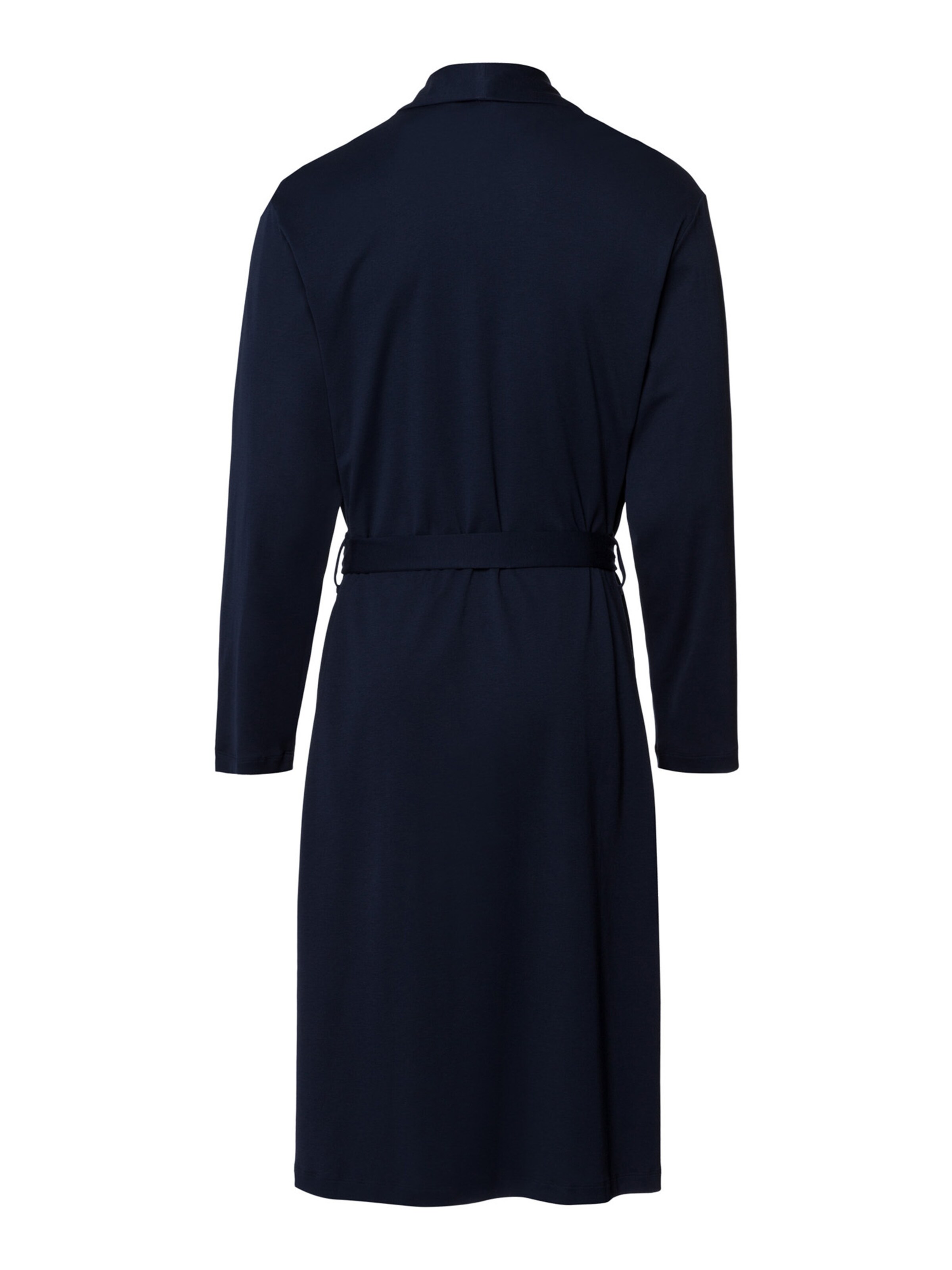 Hanro Bathrobe short ' Night & Day ' in Blue