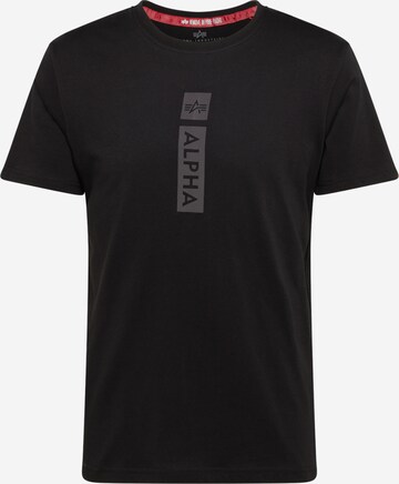 T-Shirt ALPHA INDUSTRIES en noir : devant