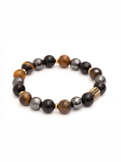 Secret Stones Armband 'Men's power' in 16 cm in gold, Produktansicht