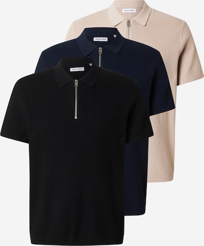 JACK & JONES Neulepaita 'JJMAX' värissä beige / laivastonsininen / musta, Tuotenäkymä