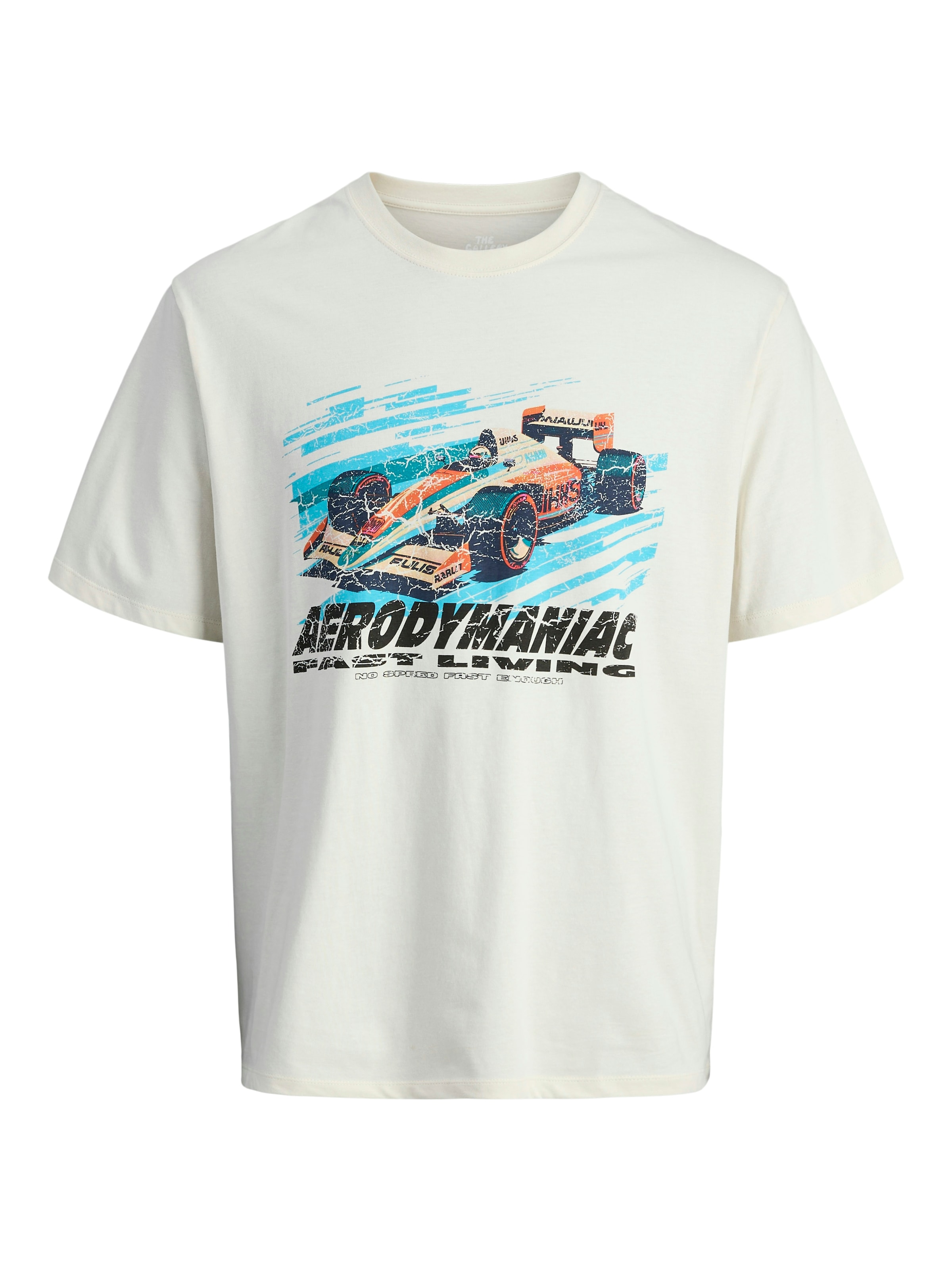 JACK & JONES Тениска 'JORFORMULA GALLERY' в бяло: отпред