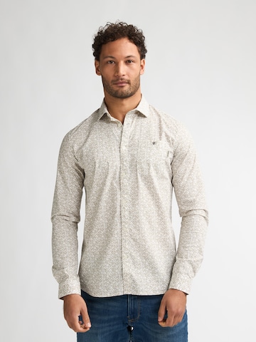 Petrol Industries Regular fit Overhemd in Bruin: voorkant