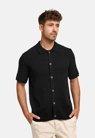 INDICODE JEANS Knit cardigan 'Daxmark' in Black: front