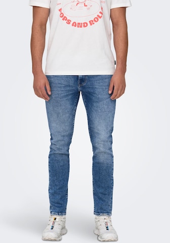 Only & Sons Regular Jeans 'Weft' i blå: framsida