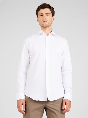 SEIDENSTICKER Přiléhavý střih Společenská košile – bílá: přední strana