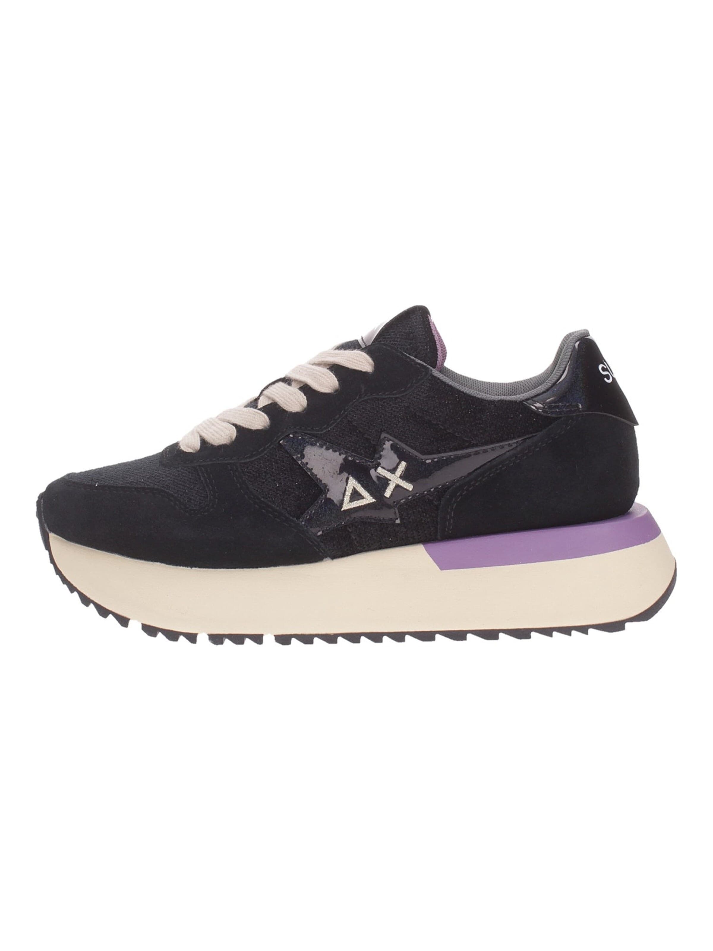 Sneaker bassa di SUN68 in nero: frontale