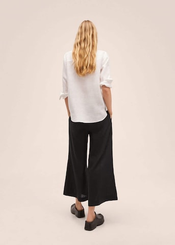 MANGO Wide Leg Stoffbukse 'Lote' i svart