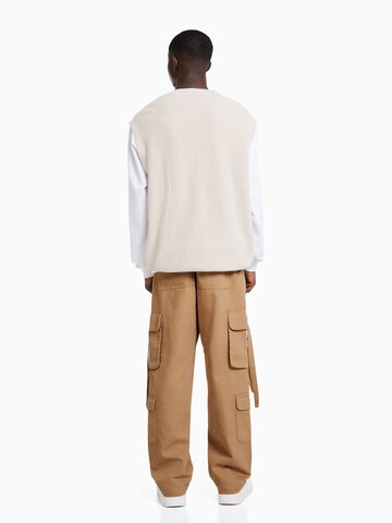 Bershka Loosefit Hose in Beige