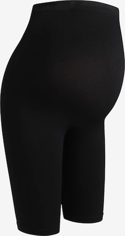 cfab (formerly creamy fabrics) Skinny Pants 'Seamless Umstandsshorts mit hohem Bund' in Black: front