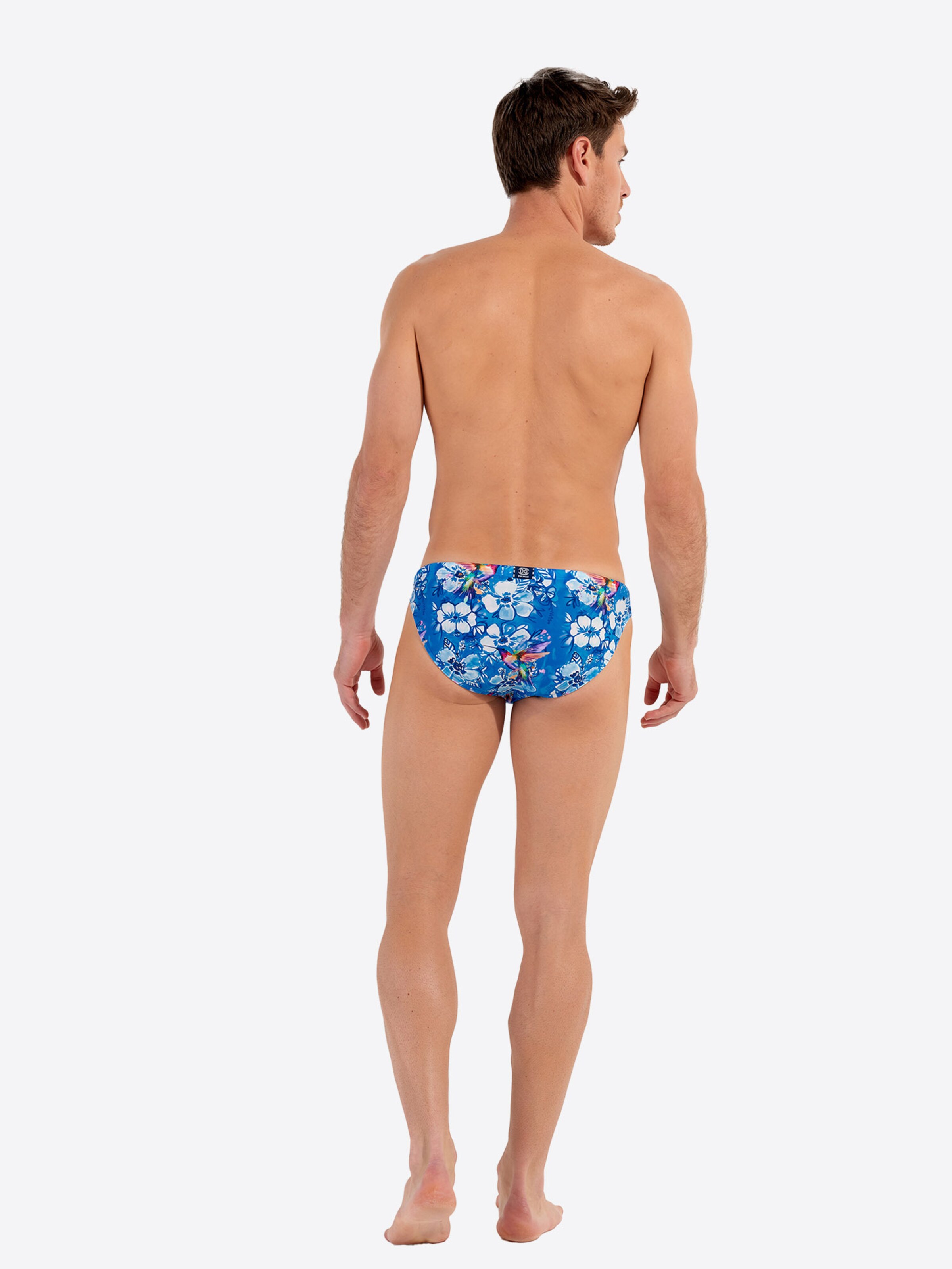 HOM Badehose ' Swim Micro Briefs Colibris' in Blau