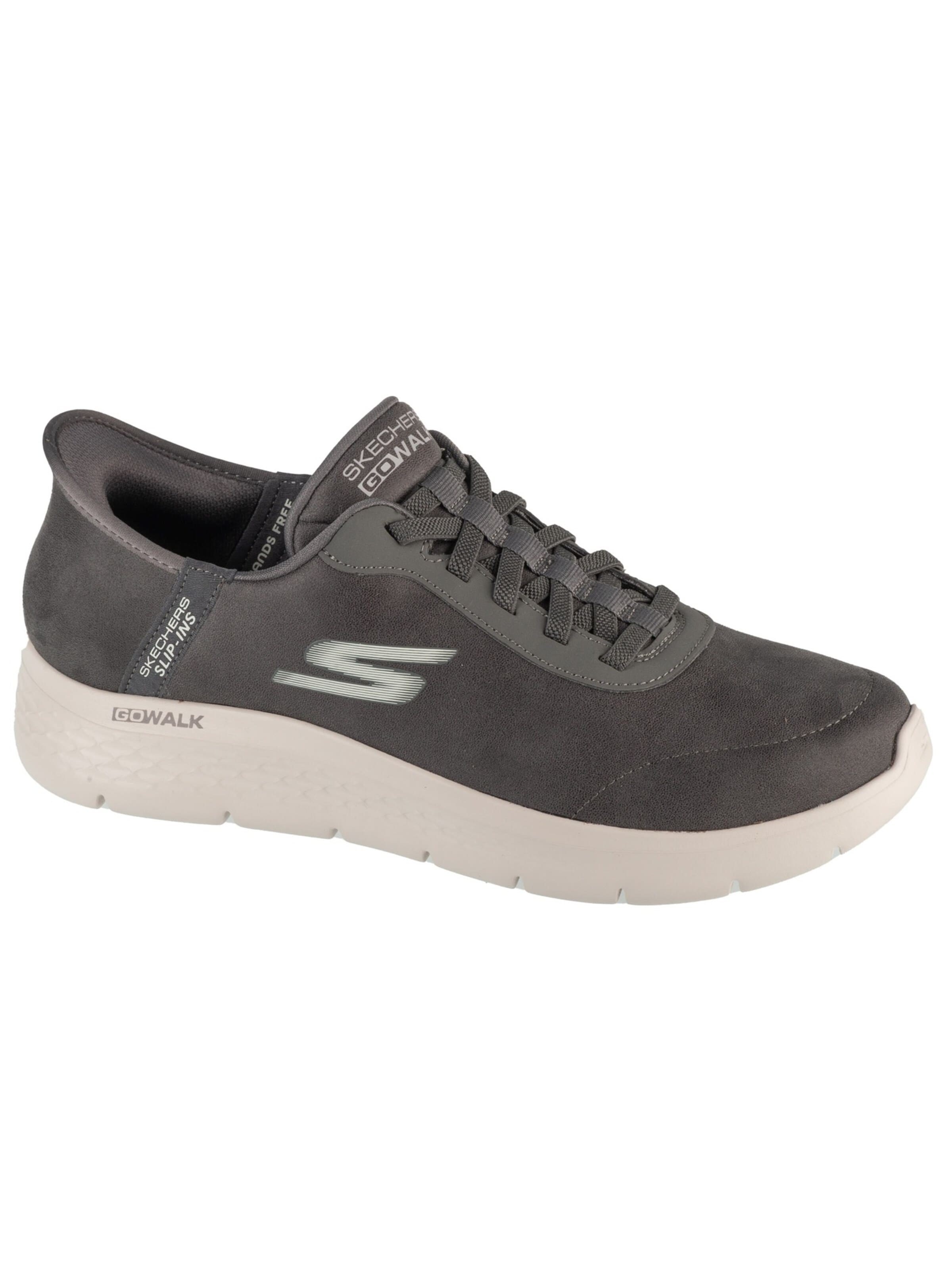 SKECHERS Platform trainers 'Skechers Slip-Ins: GO Walk Flex - Smooth Motion' in Grey: front